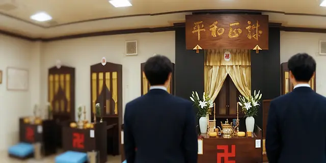 道院の見学風景